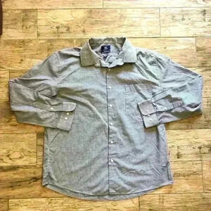 Dockers black white plaid long sleeve button down shirt mens XL